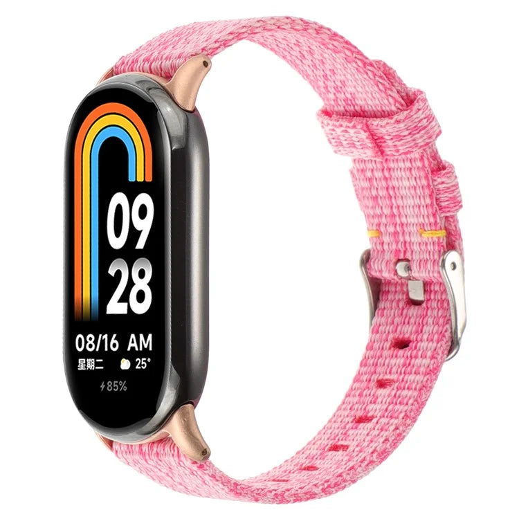 For Xiaomi Smart Band 8 Nylon Watch Strap Adjustable Wrist Band Replacement