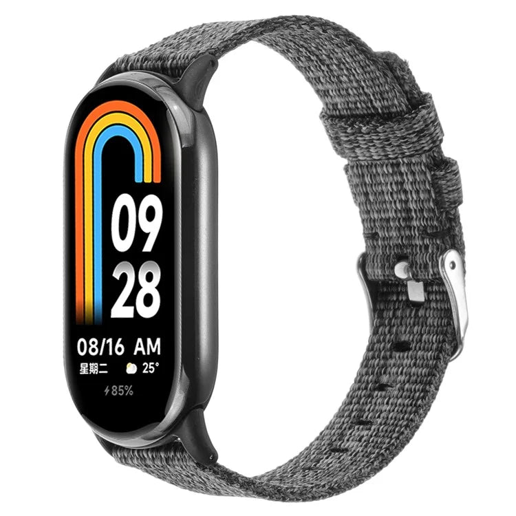 For Xiaomi Smart Band 8 Nylon Watch Strap Adjustable Wrist Band Replacement