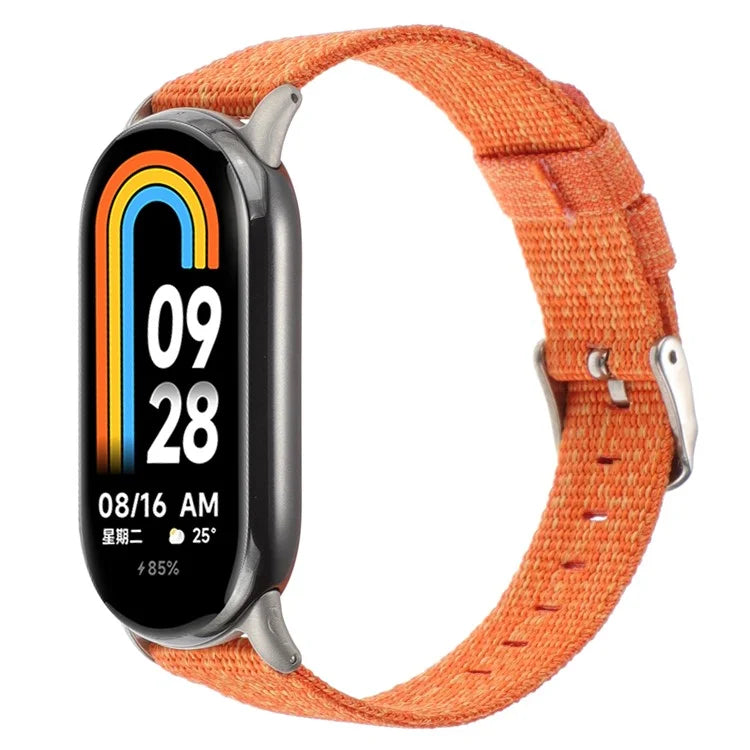 For Xiaomi Smart Band 8 Nylon Watch Strap Adjustable Wrist Band Replacement
