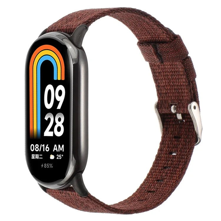 For Xiaomi Smart Band 8 Nylon Watch Strap Adjustable Wrist Band Replacement