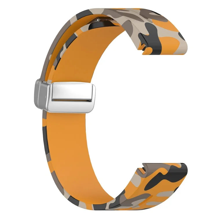 For Garmin Tactix 7 Pro / Fenix 7X / 6X / 6X Pro / 5X Plus Silicone Watch Band 26mm Silver Buckle Wrist Strap