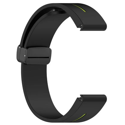 For Garmin Tactix 7 Pro / Fenix 7X / 6X / 6X Pro / 5X Plus 26mm Watch Band Black Buckle Dual Color Silicone Strap