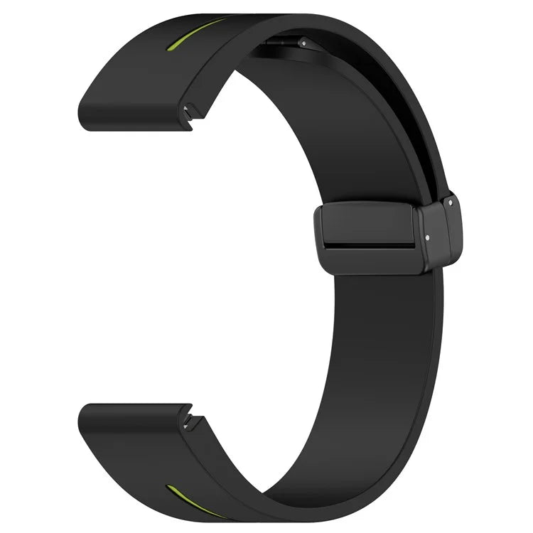For Garmin Tactix 7 Pro / Fenix 7X / 6X / 6X Pro / 5X Plus 26mm Watch Band Black Buckle Dual Color Silicone Strap