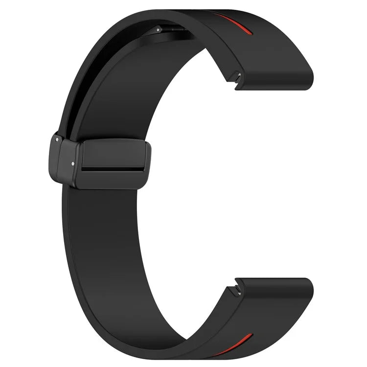 For Garmin Tactix 7 Pro / Fenix 7X / 6X / 6X Pro / 5X Plus 26mm Watch Band Black Buckle Dual Color Silicone Strap