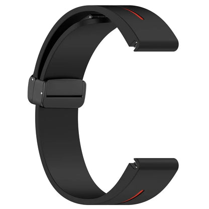For Garmin Tactix 7 Pro / Fenix 7X / 6X / 6X Pro / 5X Plus 26mm Watch Band Black Buckle Dual Color Silicone Strap