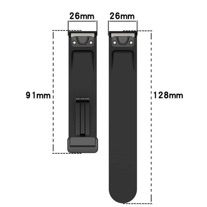 For Garmin Tactix 7 Pro / Fenix 7X / 6X / 6X Pro / 5X Plus 26mm Watch Band Black Buckle Dual Color Silicone Strap