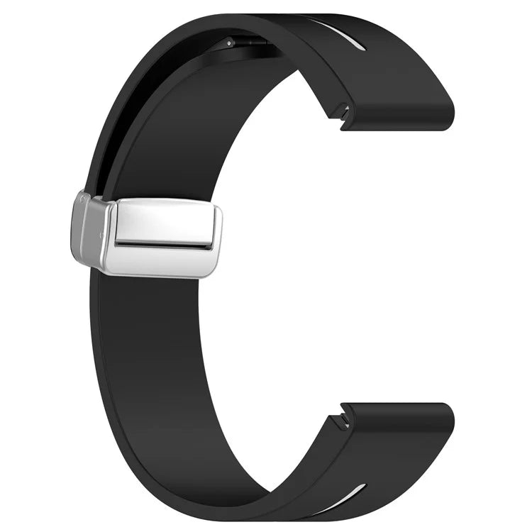 For Garmin Tactix 7 Pro / Fenix 7X / 6X / 6X Pro / 5X Plus Silver Buckle Silicone Band 26mm Watch Strap