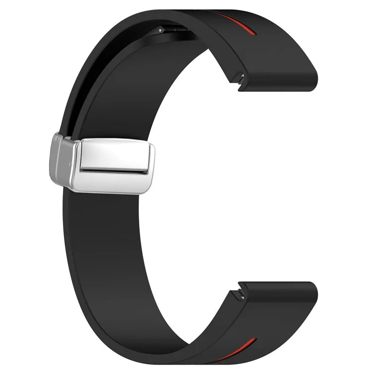 For Garmin Tactix 7 Pro / Fenix 7X / 6X / 6X Pro / 5X Plus Silver Buckle Silicone Band 26mm Watch Strap
