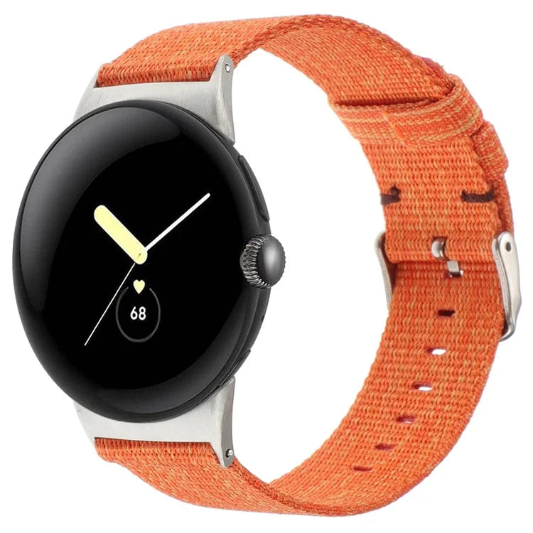 For Google Pixel Watch / Watch 2 Nylon Sport Strap Replacement Watch Bands