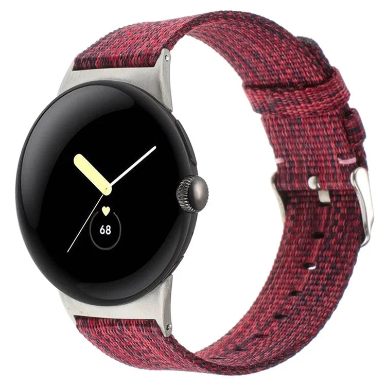 For Google Pixel Watch / Watch 2 Nylon Sport Strap Replacement Watch Bands