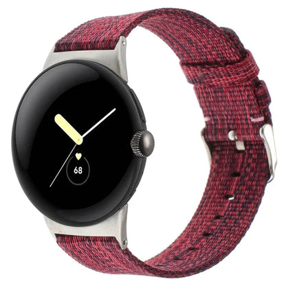 For Google Pixel Watch / Watch 2 Nylon Sport Strap Replacement Watch Bands