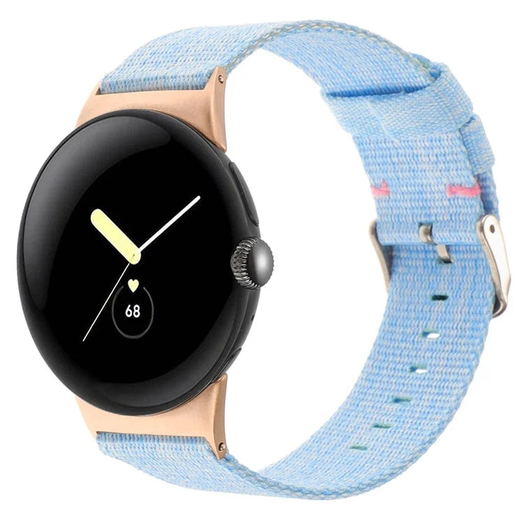 For Google Pixel Watch / Watch 2 Nylon Sport Strap Replacement Watch Bands
