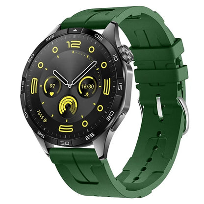 For Huawei Watch GT 4 / GT 3 / GT 2 46mm Waterproof Strap 22mm Liquid Silicone Watch Bandish Green