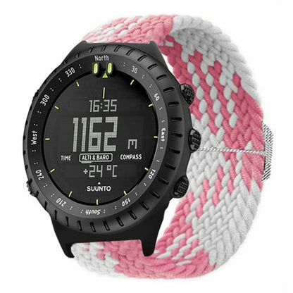 For Suunto Core Watch Band Stretchy 22mm Soft Nylon Elastic Braided Strap