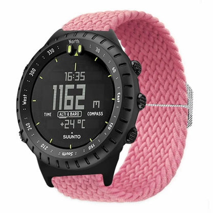 For Suunto Core Watch Band Stretchy 22mm Soft Nylon Elastic Braided Strap