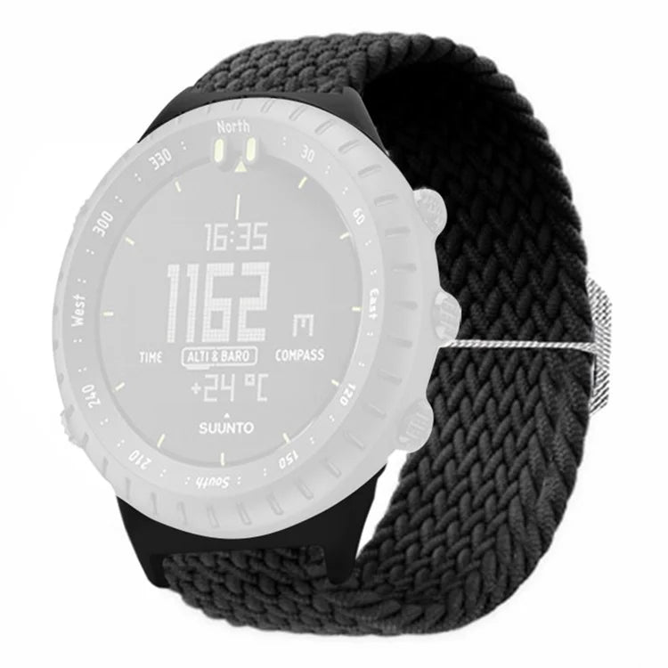 For Suunto Core Watch Band Stretchy 22mm Soft Nylon Elastic Braided Strap