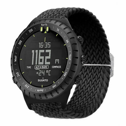 For Suunto Core Watch Band Stretchy 22mm Soft Nylon Elastic Braided Strap