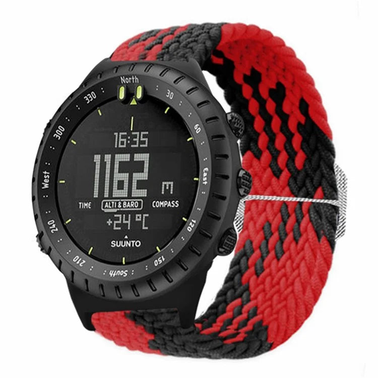 For Suunto Core Watch Band Stretchy 22mm Soft Nylon Elastic Braided Strap