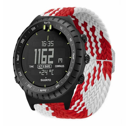 For Suunto Core Watch Band Stretchy 22mm Soft Nylon Elastic Braided Strap