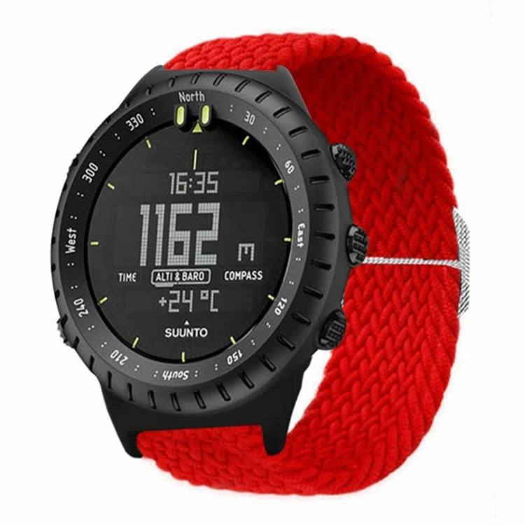 For Suunto Core Watch Band Stretchy 22mm Soft Nylon Elastic Braided Strap
