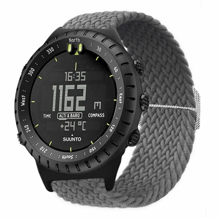 For Suunto Core Watch Band Stretchy 22mm Soft Nylon Elastic Braided Strap