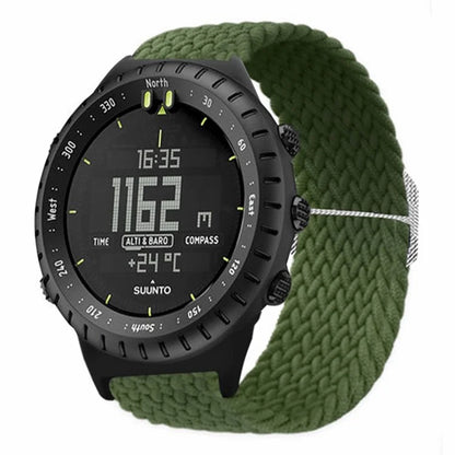 For Suunto Core Watch Band Stretchy 22mm Soft Nylon Elastic Braided Strap