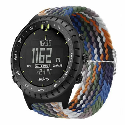 For Suunto Core Watch Band Stretchy 22mm Soft Nylon Elastic Braided Strap