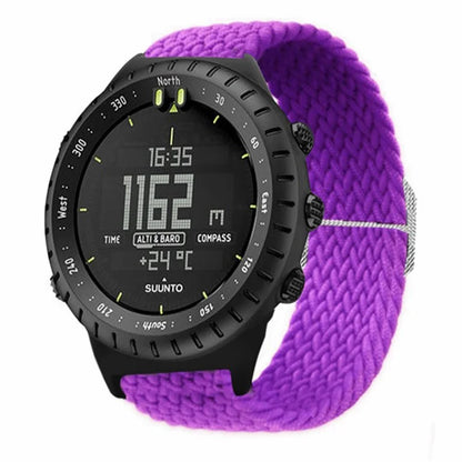 For Suunto Core Watch Band Stretchy 22mm Soft Nylon Elastic Braided Strap
