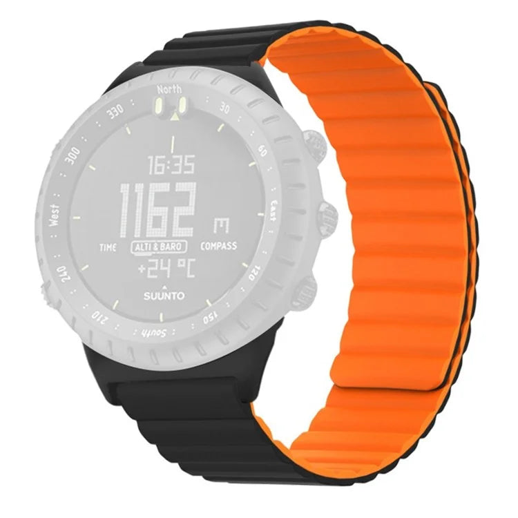 For Suunto Core Magnetic Watch Band 22mm Skin-Friendly Silicone Strap