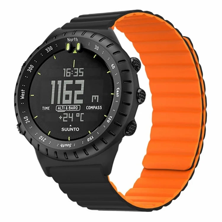 For Suunto Core Magnetic Watch Band 22mm Skin-Friendly Silicone Strap