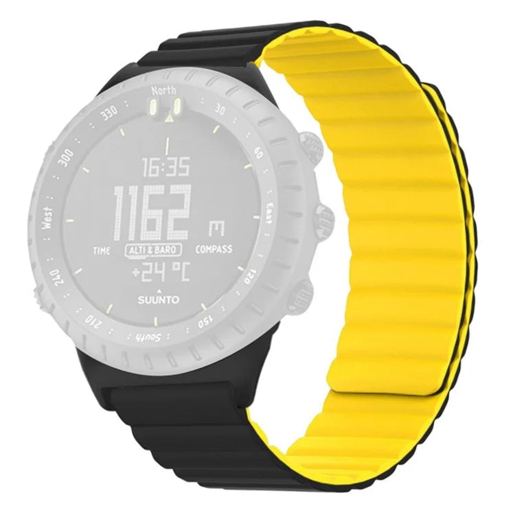For Suunto Core Magnetic Watch Band 22mm Skin-Friendly Silicone Strap