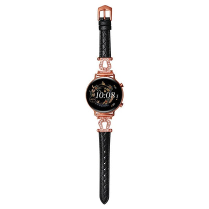For Samsung Galaxy Watch6 Classic 47mm 43mm / GarminActive 5 Watch Strap 20mm U-shape Cowhide Leather Band