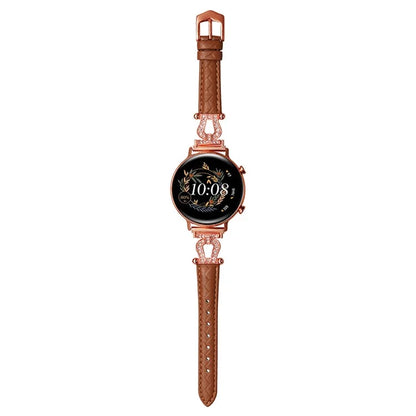 For Samsung Galaxy Watch3 45mm / Huawei Watch GT 4 46mm Watch Band 22mm Cowhide Leather Wrist Strap