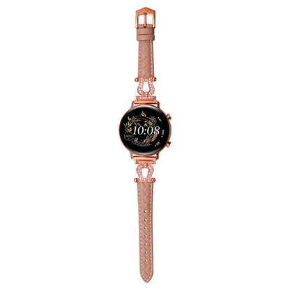 For Samsung Galaxy Watch3 45mm / Huawei Watch GT 4 46mm Watch Band 22mm Cowhide Leather Wrist Strap