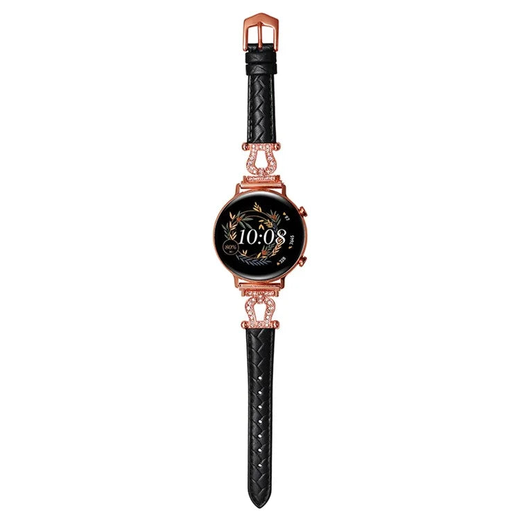 For Samsung Galaxy Watch3 45mm / Huawei Watch GT 4 46mm Watch Band 22mm Cowhide Leather Wrist Strap