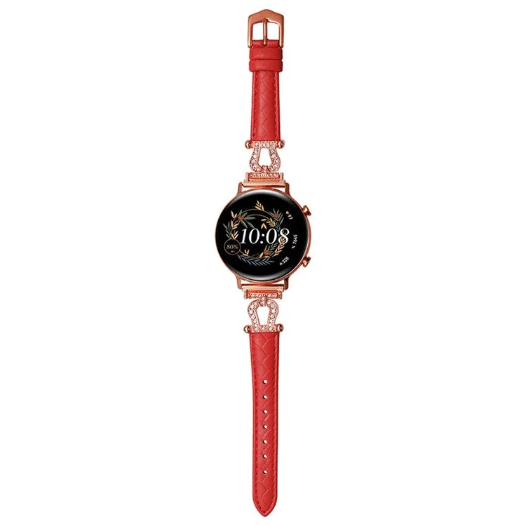 For Samsung Galaxy Watch3 45mm / Huawei Watch GT 4 46mm Watch Band 22mm Cowhide Leather Wrist Strap