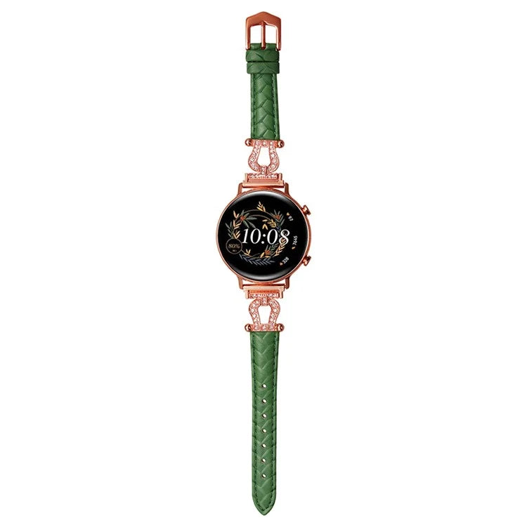 For Samsung Galaxy Watch3 45mm / Huawei Watch GT 4 46mm Watch Band 22mm Cowhide Leather Wrist Strap