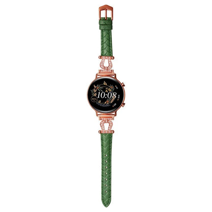 For Samsung Galaxy Watch3 45mm / Huawei Watch GT 4 46mm Watch Band 22mm Cowhide Leather Wrist Strap