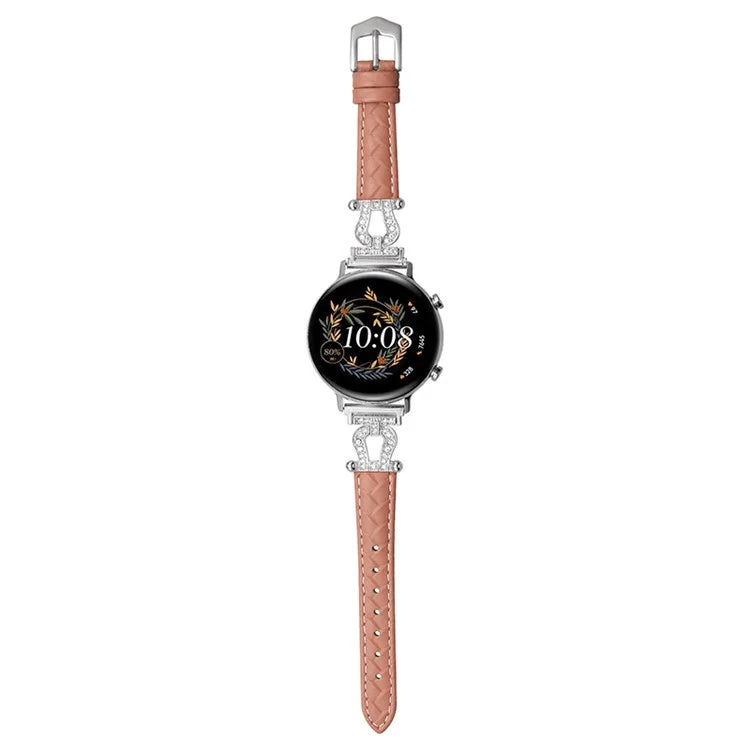 For Samsung Galaxy Watch3 45mm / Huawei Watch GT 4 46mm Watch Band 22mm Cowhide Leather Wrist Strap