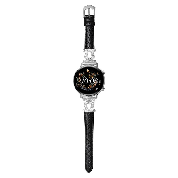 For Samsung Galaxy Watch3 45mm / Huawei Watch GT 4 46mm Watch Band 22mm Cowhide Leather Wrist Strap