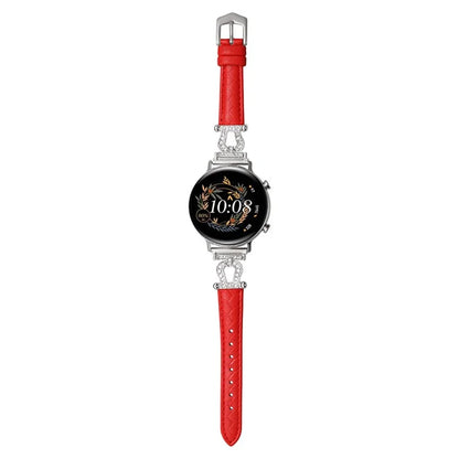 For Samsung Galaxy Watch3 45mm / Huawei Watch GT 4 46mm Watch Band 22mm Cowhide Leather Wrist Strap