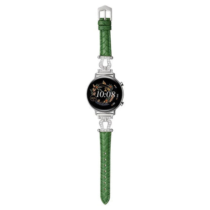 For Samsung Galaxy Watch3 45mm / Huawei Watch GT 4 46mm Watch Band 22mm Cowhide Leather Wrist Strap
