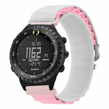 For Suunto Core Watch Band 22mm Nylon Loop Adjustable Wrist Strap with Connector
