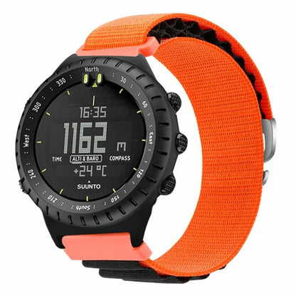 For Suunto Core Watch Band 22mm Nylon Loop Adjustable Wrist Strap with Connector