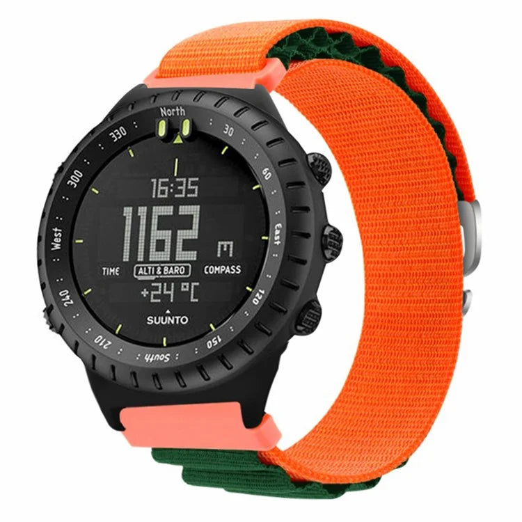 For Suunto Core Watch Band 22mm Nylon Loop Adjustable Wrist Strap with Connector