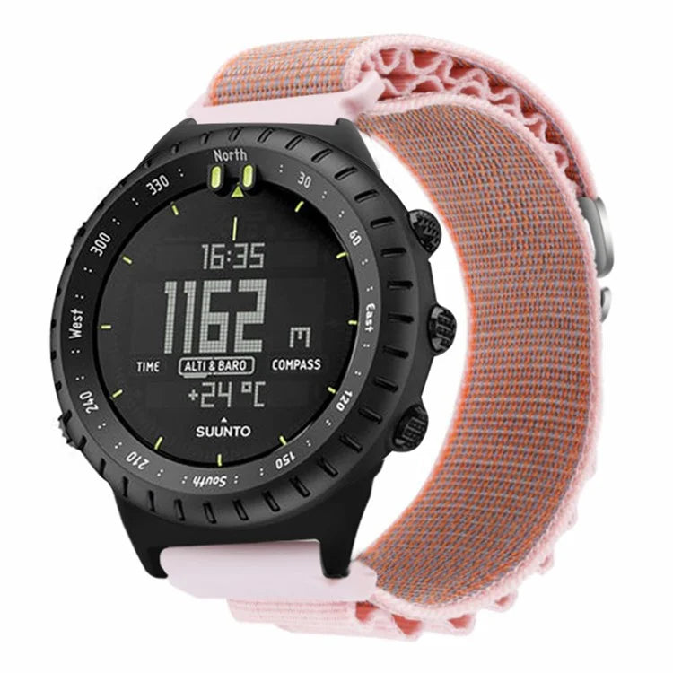 For Suunto Core Watch Band 22mm Nylon Loop Adjustable Wrist Strap with Connector