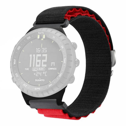 For Suunto Core Watch Band 22mm Nylon Loop Adjustable Wrist Strap with Connector