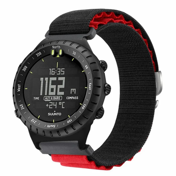 For Suunto Core Watch Band 22mm Nylon Loop Adjustable Wrist Strap with Connector