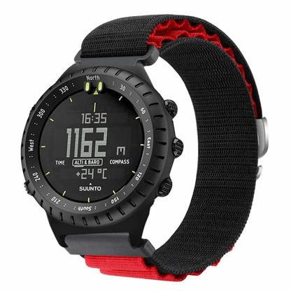 For Suunto Core Watch Band 22mm Nylon Loop Adjustable Wrist Strap with Connector