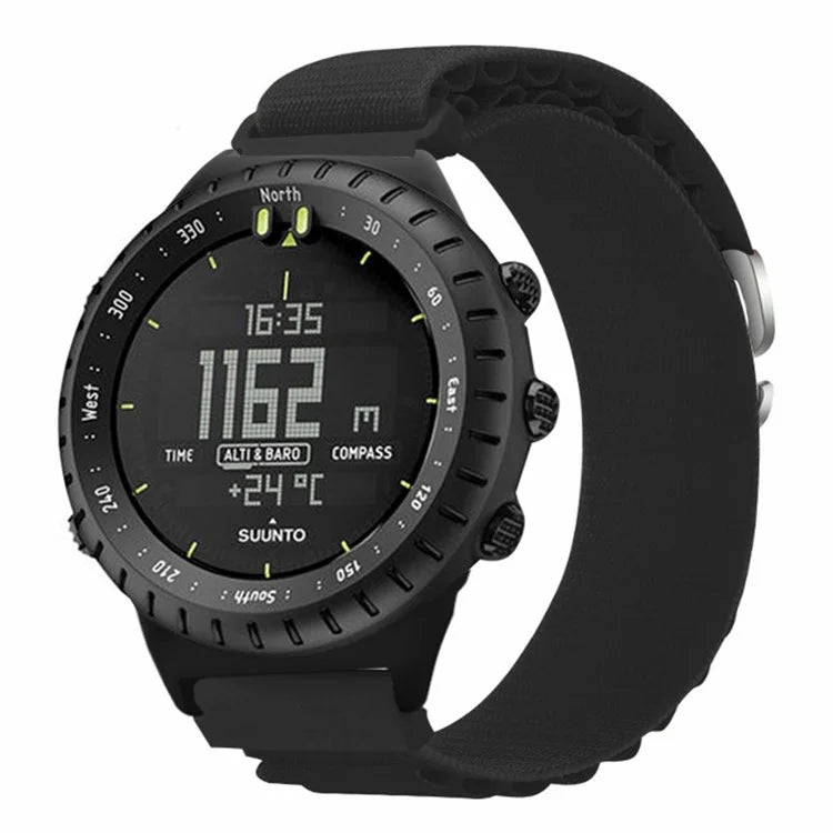 For Suunto Core Watch Band 22mm Nylon Loop Adjustable Wrist Strap with Connector
